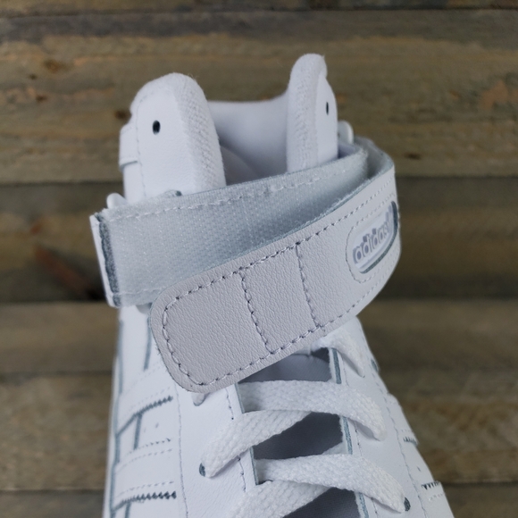 adidas Men's Forum Mid Leather upper Shoes Sneakers White - Picture 10 of 11